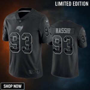 Carl Nassib 93 Tampa Bay Buccaneers Black Reflective Limited Jersey - Men