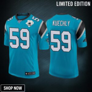 Carolina Panthers 25th Anniversary Luke Kuechly Blue Classic Limited Jersey