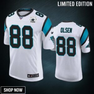 Carolina Panthers Greg Olsen White 25th Season Vapor Limited Jersey