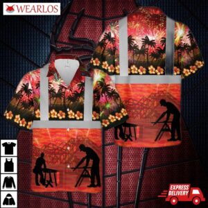 Carpenter Tropical 4th Of July Hawaiian Shirt