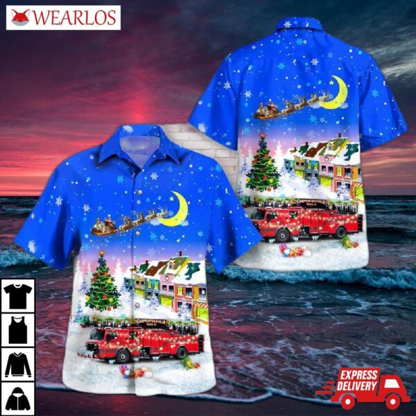 Carpentersville, Illinois, Carpentersville Fire Department Christmas Hawaiian Shirt