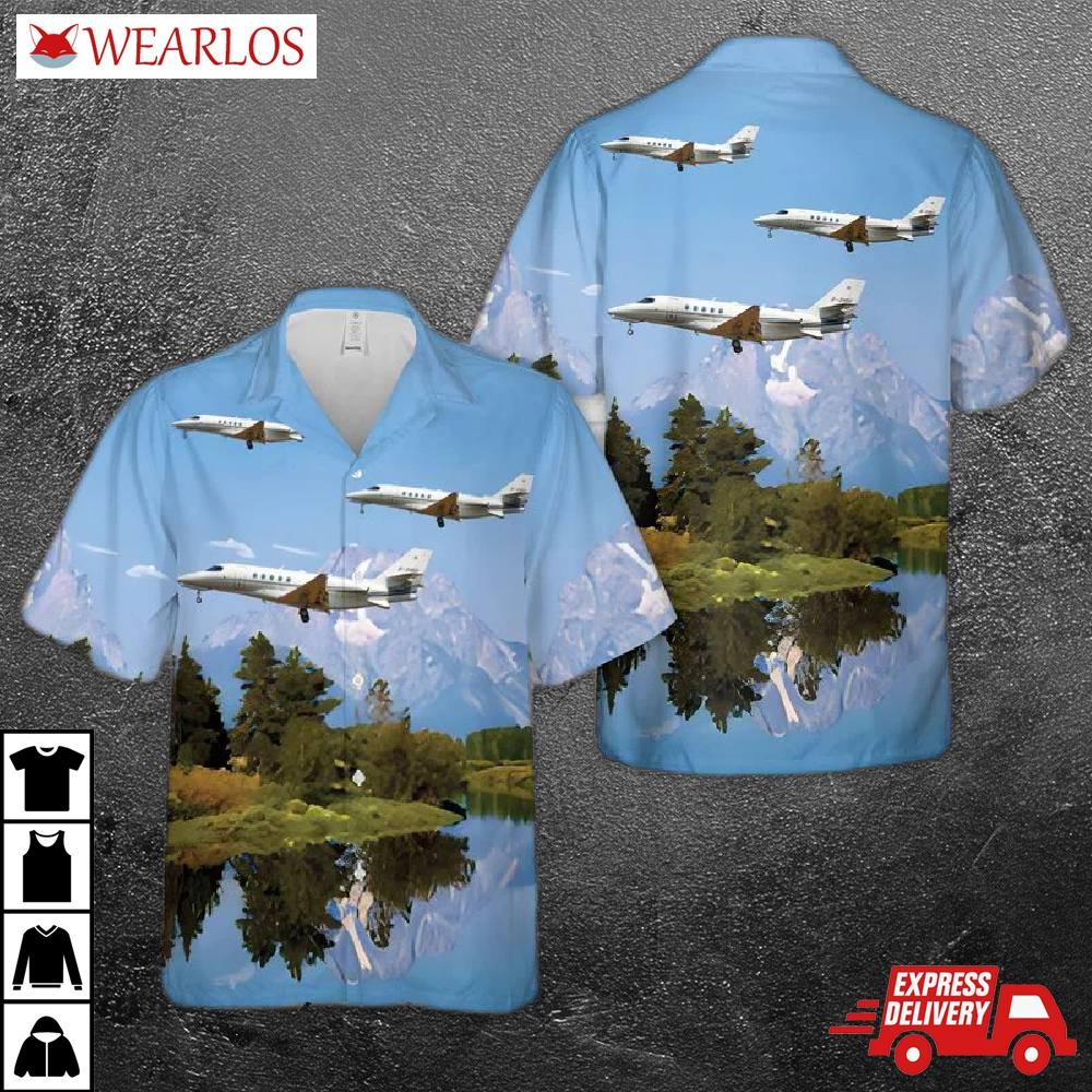 Cessna 680a Citation Latitude Hawaiian Shirt