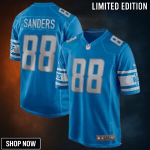 Charlie Sanders Detroit Lions Game Retired Player Jersey - Blue Nfl
