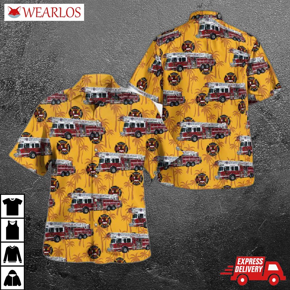 Charlotte Fire Department Ladder Hawaiian Shirt
