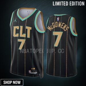 Charlotte Hornets Bryce Mcgowens 7 -23 City Edition Black Jersey Swingman