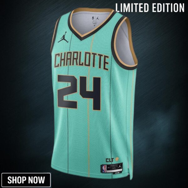 Charlotte Hornets Jordan Brand City Edition Swingman Jersey - Teal Brandon Miller Unisex