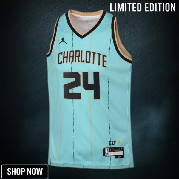 Charlotte Hornets Jordan Brand City Edition Swingman Jersey - Teal Brandon Miller Youth