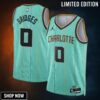 Charlotte Hornets Jordan Brand City Edition Swingman Jersey - Teal Miles Bridges Unisex
