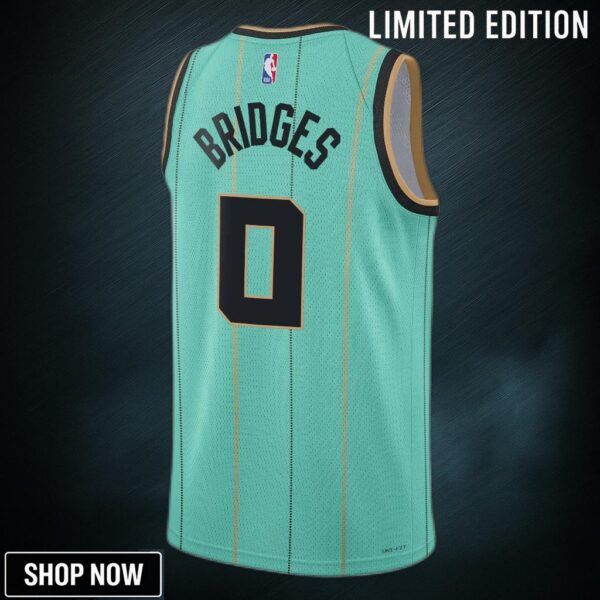 Charlotte Hornets Jordan Brand City Edition Swingman Jersey - Teal Miles Bridges Unisex