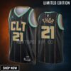 Charlotte Hornets Jt Thor 21 -23 City Edition Black Jersey Swingman