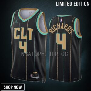 Charlotte Hornets Nick Richards 4 -23 City Edition Black Jersey Swingman