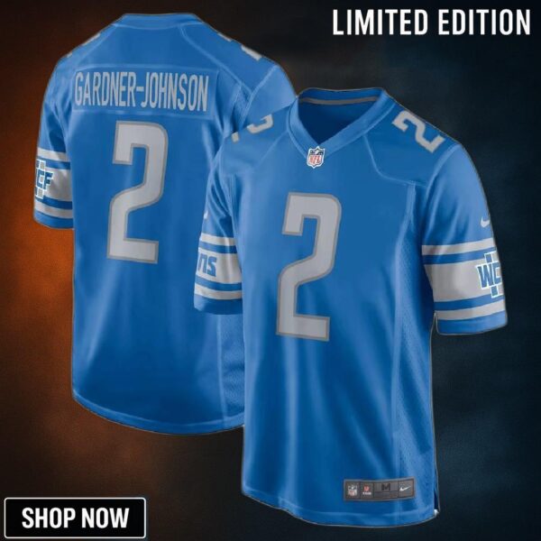 Chauncey Gardner-johnson 2 Detroit Lions Men Game Jersey - Blue