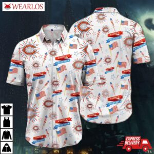 Chicago Bears 4th Of July Celebration Hawaiian Shirt