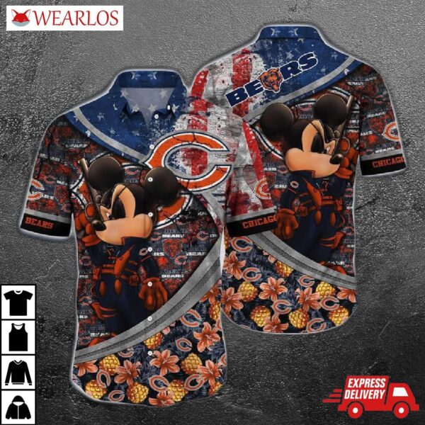 Chicago Bears Americana Fun Hawaiian Shirt