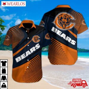Chicago Bears Bold Speed Hawaiian Shirt