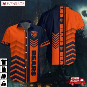Chicago Bears Chevron Stride Hawaiian Shirt