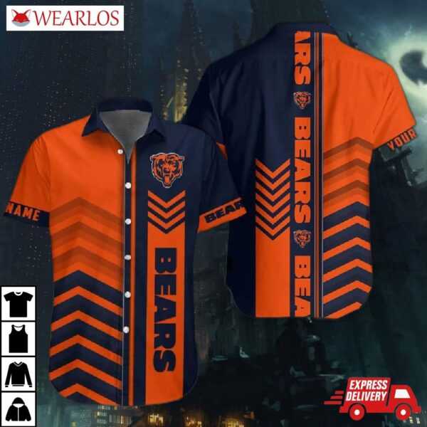 Chicago Bears Chevron Stride Hawaiian Shirt