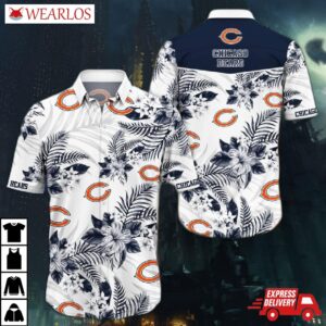 Chicago Bears Classic Stripes Hawaiian Shirt