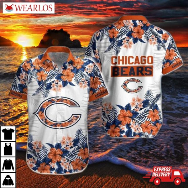 Chicago Bears Floral Island Hawaiian Shirt