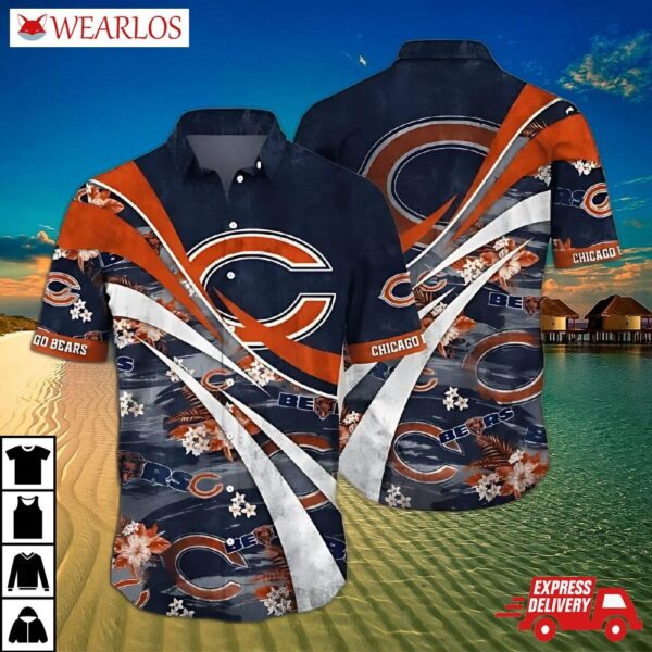Chicago Bears Flow Stripes Hawaiian Shirt
