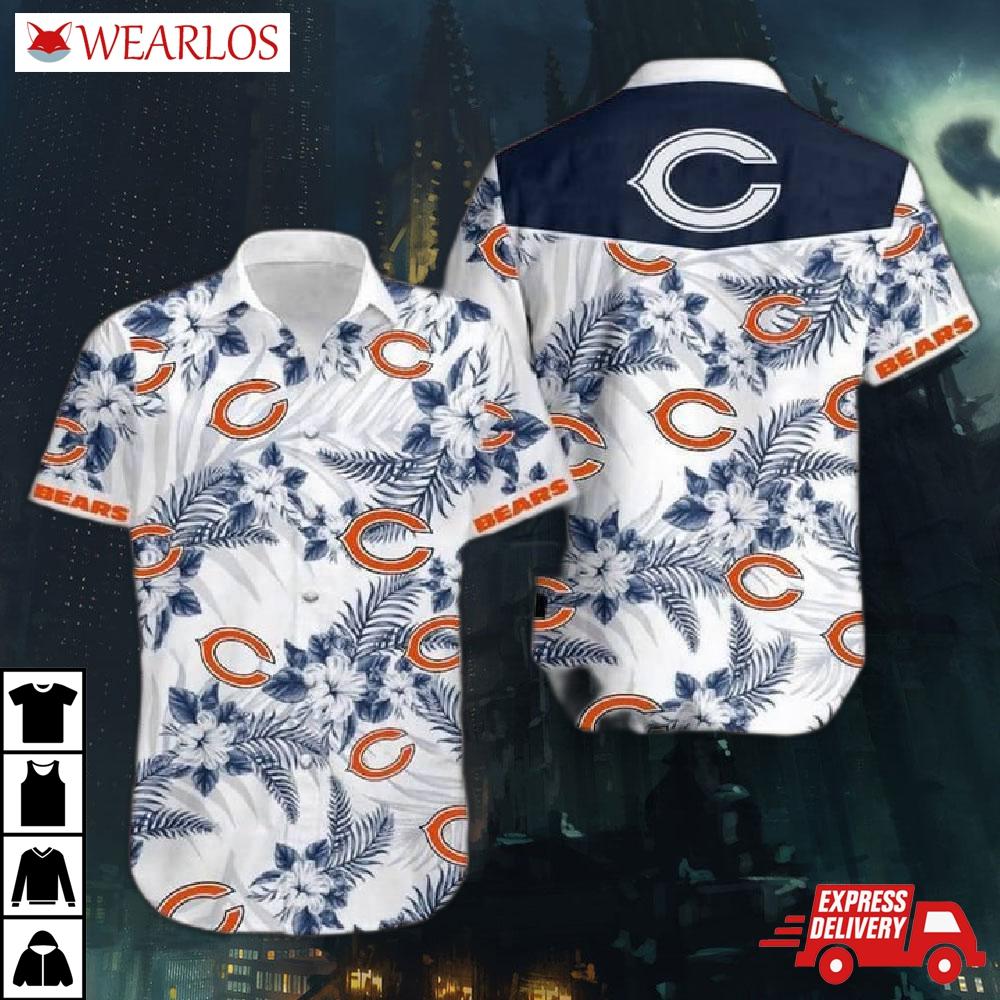 Chicago Bears Island Bloom Hawaiian Shirt