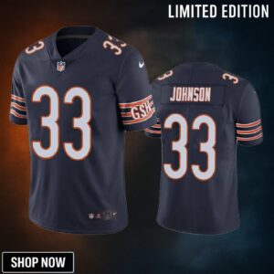 Chicago Bears Jaylon Johnson Navy Vapor Limited Jersey