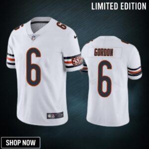 Chicago Bears Kyler Gordon 6 White Vapor Limited Jersey