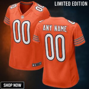 Chicago Bears Nike Womens Alternate Custom Game Jersey - Orange