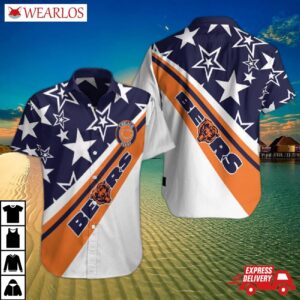Chicago Bears Star Stripes Hawaiian Shirt