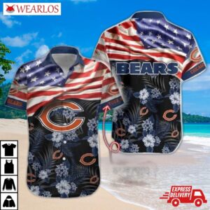Chicago Bears Stars And Stripes Hawaiian Shirt