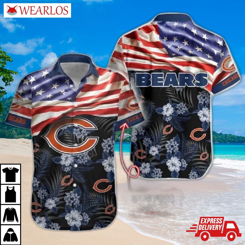 Chicago Bears Stars And Stripes Hawaiian Shirt