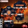Chicago Bears Sunset Palms Stripes Hawaiian Shirt
