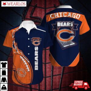 Chicago Bears Touchdown Flame Hawaiian Shirt