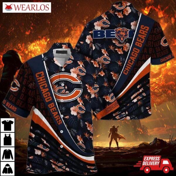 Chicago Bears Tropical Bloom Hawaiian Shirt