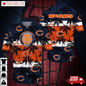 Chicago Bears Tropical Nights Hawaiian Shirt