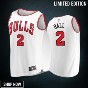 Chicago Bulls 2 Lonzo Ball Association Jersey -23 White