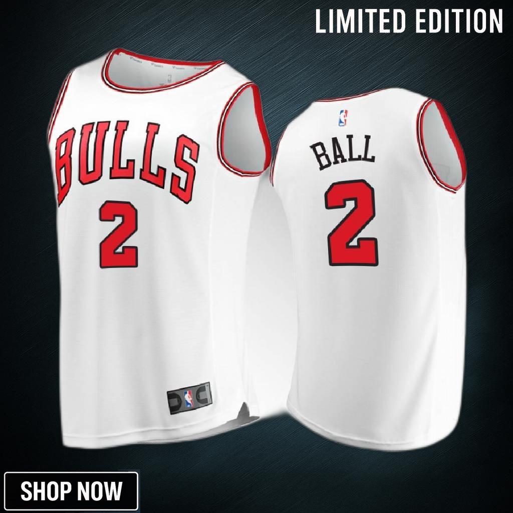 Chicago Bulls 2 Lonzo Ball Association Jersey -23 White