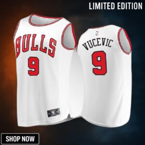 Chicago Bulls 9 Nikola Vucevic Association Jersey -23 White