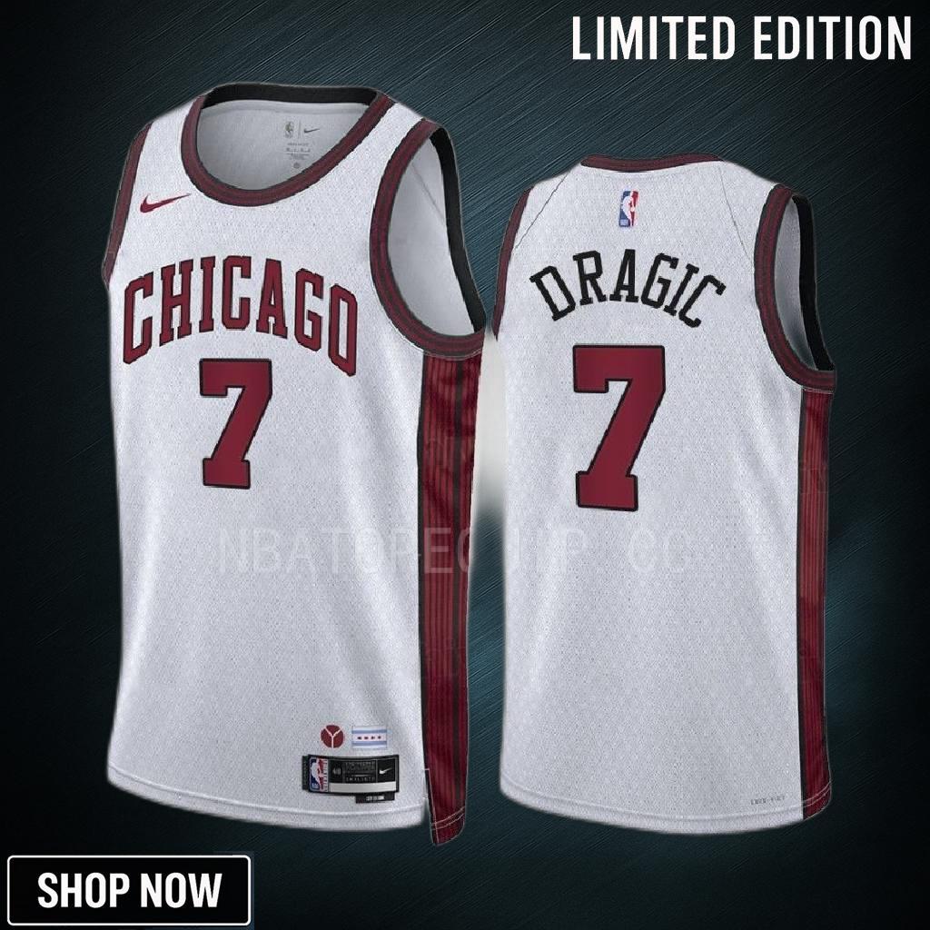 Chicago Bulls Goran Dragic 7 -23 City Edition White Jersey Swingman