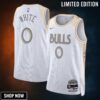Chicago Bulls Nike City Edition Swingman Jersey - White Coby Unisex