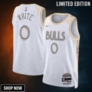 Chicago Bulls Nike City Edition Swingman Jersey - White Coby Unisex