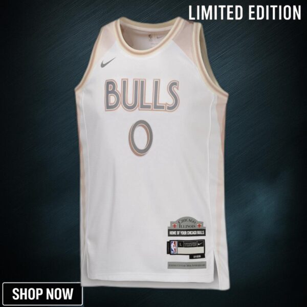 Chicago Bulls Nike City Edition Swingman Jersey - White Coby Youth