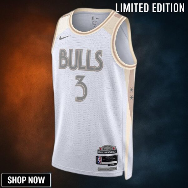 Chicago Bulls Nike City Edition Swingman Jersey - White Josh Giddey Unisex