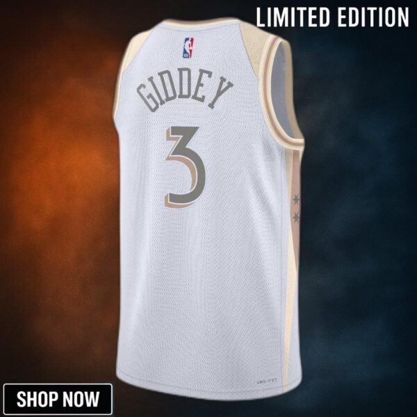 Chicago Bulls Nike City Edition Swingman Jersey - White Josh Giddey Unisex