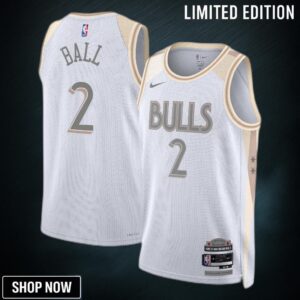 Chicago Bulls Nike City Edition Swingman Jersey - White Lonzo Ball Unisex