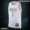 Chicago Bulls Nike City Edition Swingman Jersey - White Lonzo Ball Unisex