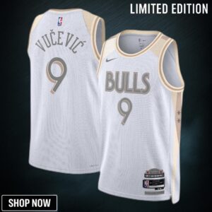 Chicago Bulls Nike City Edition Swingman Jersey - White Nikola Vucevic Unisex