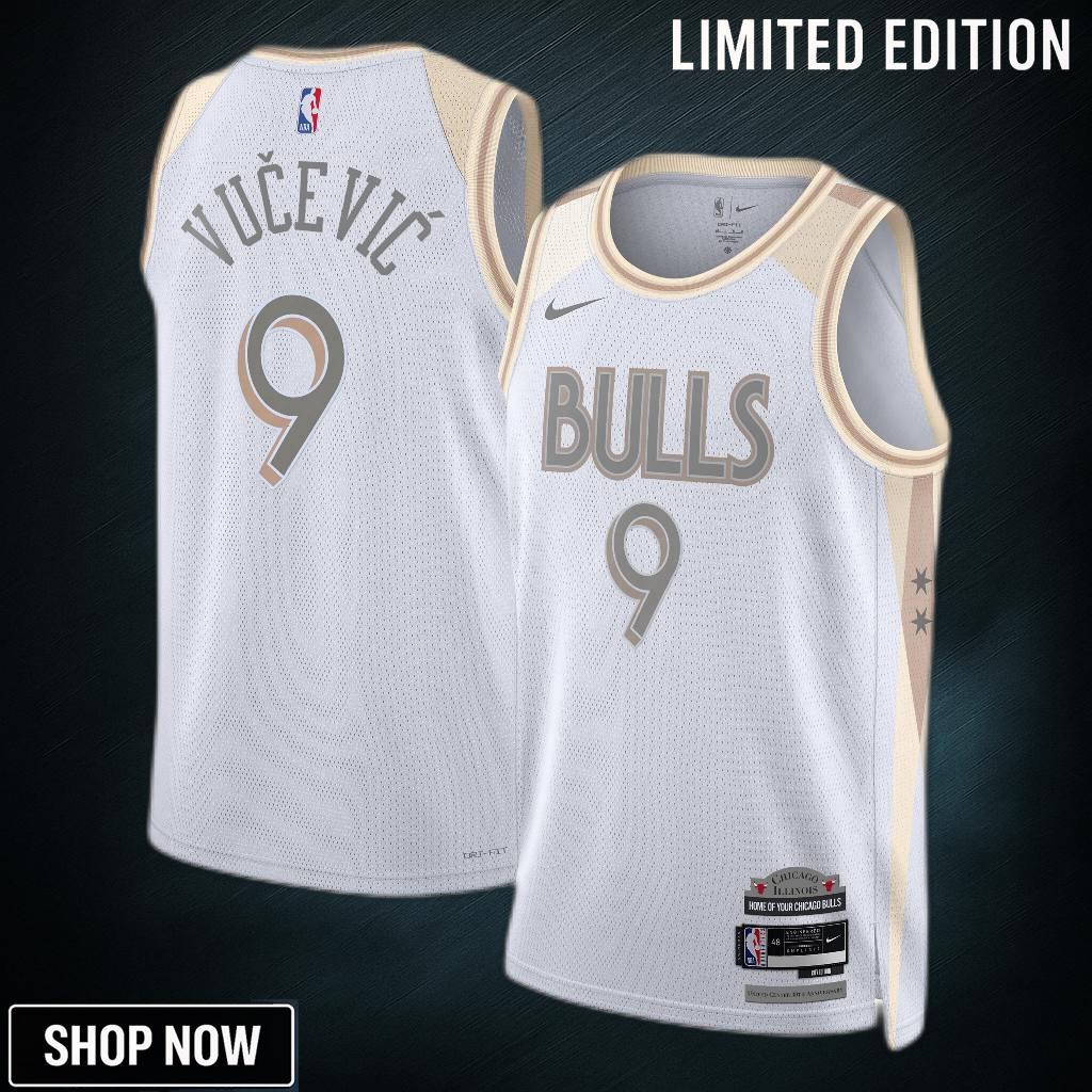 Chicago Bulls Nike City Edition Swingman Jersey - White Nikola Vucevic Unisex