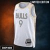 Chicago Bulls Nike City Edition Swingman Jersey - White Nikola Vucevic Unisex