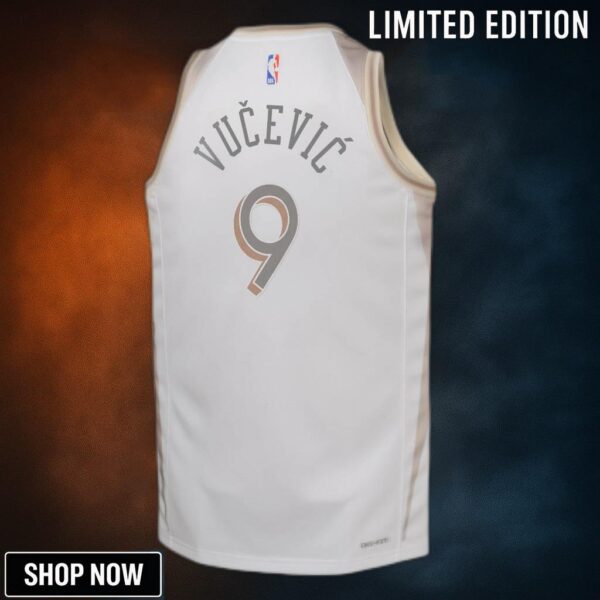 Chicago Bulls Nike City Edition Swingman Jersey - White Nikola Vucevic Youth